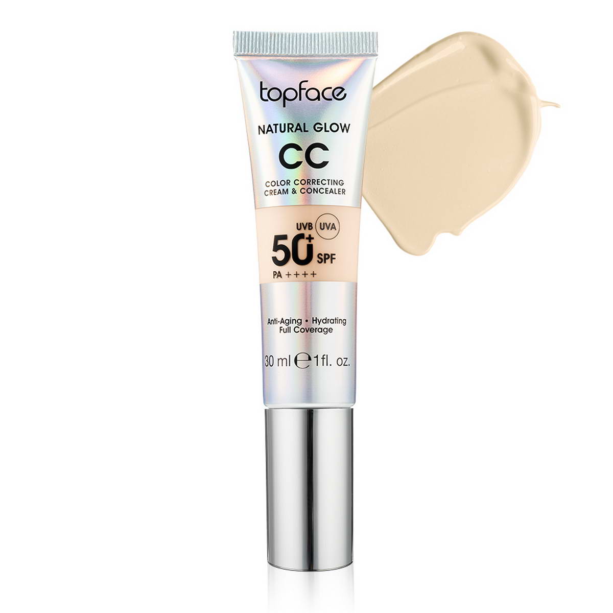 Тональний крем для обличчя TopFace Natural Glow CC Cream & Concealer PT472 (002) 30 мл