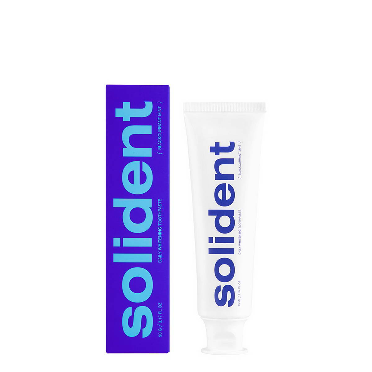 Зубна паста відбілювальна смородина-м'ята Solident Blackcurrant mint 90 г