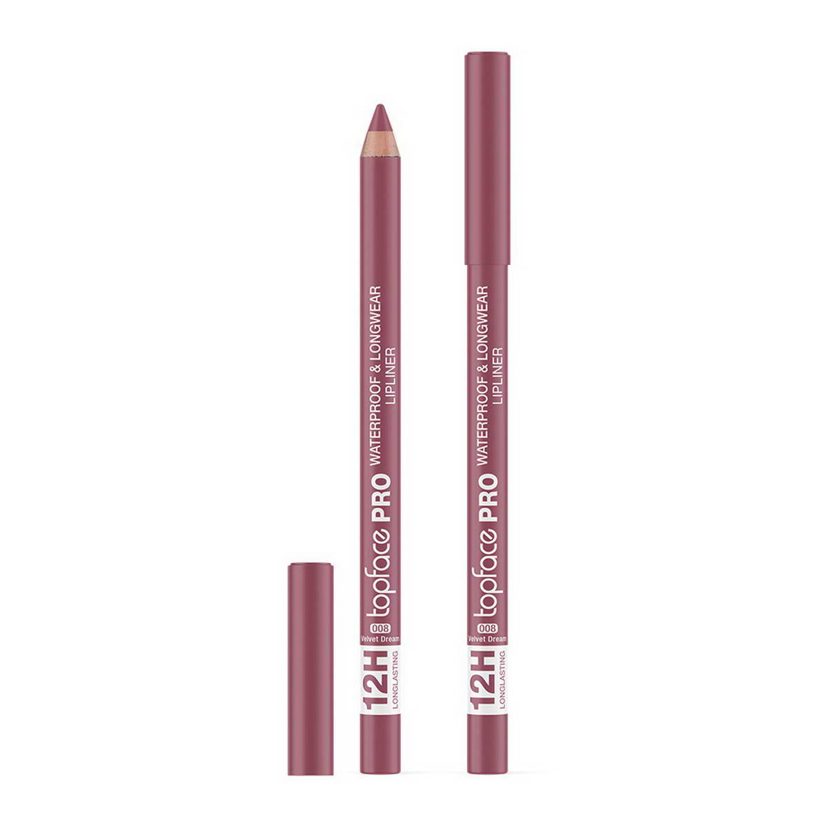 Олівець для губ TopFace PRO Waterproof&Longwear Lipliner PT621 (008)